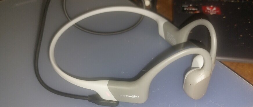 My own pair of AfterShokz Bone Conduction Headphones 